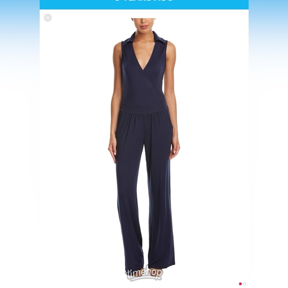 EUC Navy Tart sleeveless collared jumpsuit L (10-12)